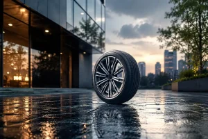 لاستیک کومهو روی زمین خیس